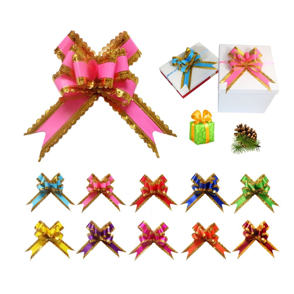5pcs Pull Bow Ribbons Wedding Birthday Party Decor Birthday Gift Packing Romantic Home Car Decor DIY Pull Flower(704L) - Image 7