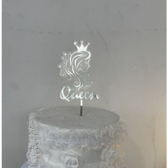 Acrylic Queen Cake Topper Happy Birthday Cake Toppers Baby Shower Party Cupcake Topper Kids Gifts and Favors (1466L) - Image 5