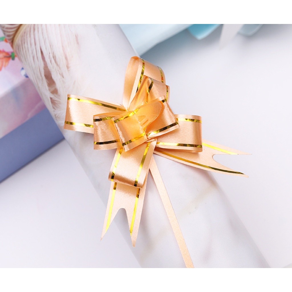 10pcs 1.5cm Pull Bows Flower Ribbon For Wrapping Gift Decorate Wedding Car Party Christmas Birthday 小号手拉花(468L) - Image 14