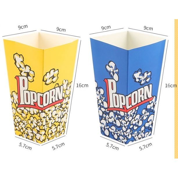 10pcs Popcorn Buckets Container Holder Paper Cup Popcorn Boxes for Theme Birthday Parties Decoration Popcorn Box (2815L) - Image 5