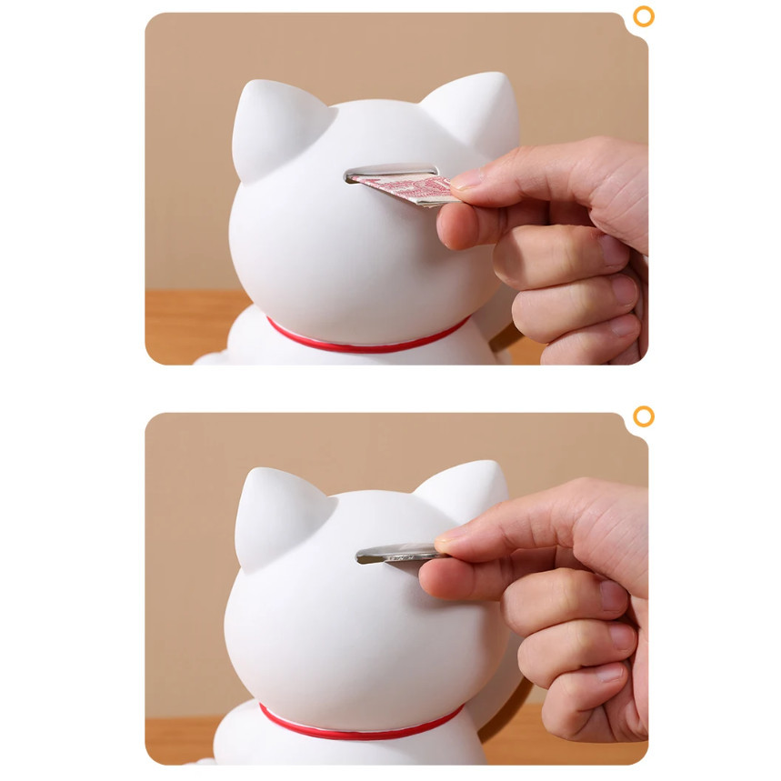 Pet Cat Piggy Bank for Children's Gift Large Capacity Can Take Out Money Fall Not Broken Piggy Bank 招财樱花猫零钱储蓄罐(2807L) - Image 5