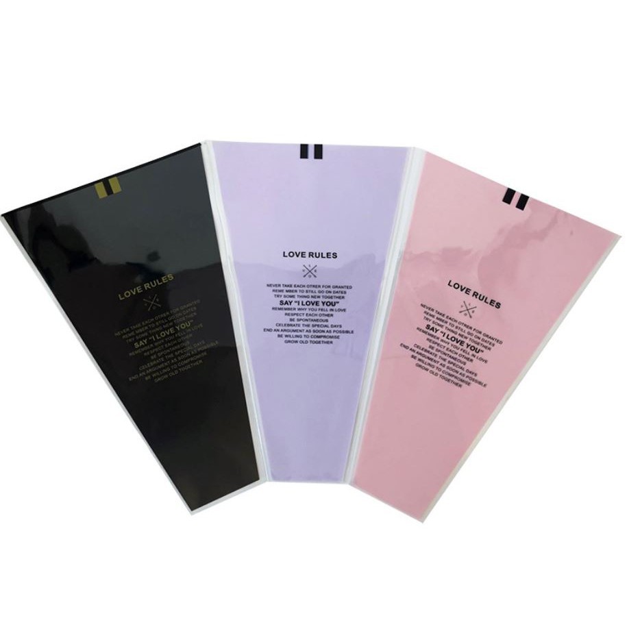 10pcs PVC plastic flower packaging material craft papers transparent mini bouquet bag lower (477L) - Image 4