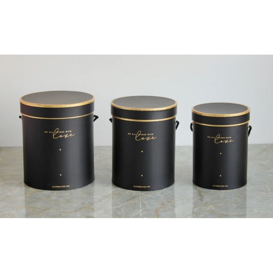 Round Floral Boxes Women Flower Packaging Paper Bag With Lid For Florist Bouquet Flower Packaging Box Gift Box (2812L) - Image 3