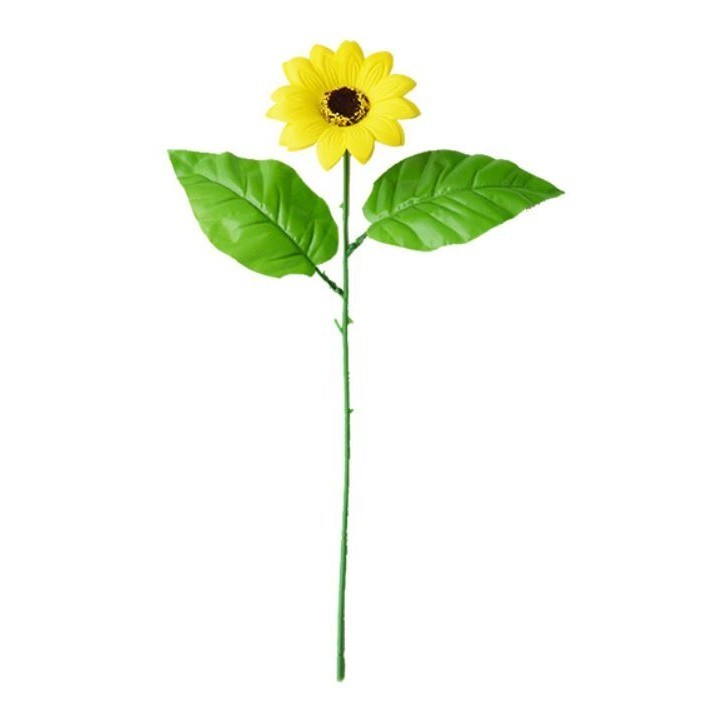 1pcs Artificial DIY handmade Sunflower Carnation packaging material simulation with leaf flowers pole fake (746L)