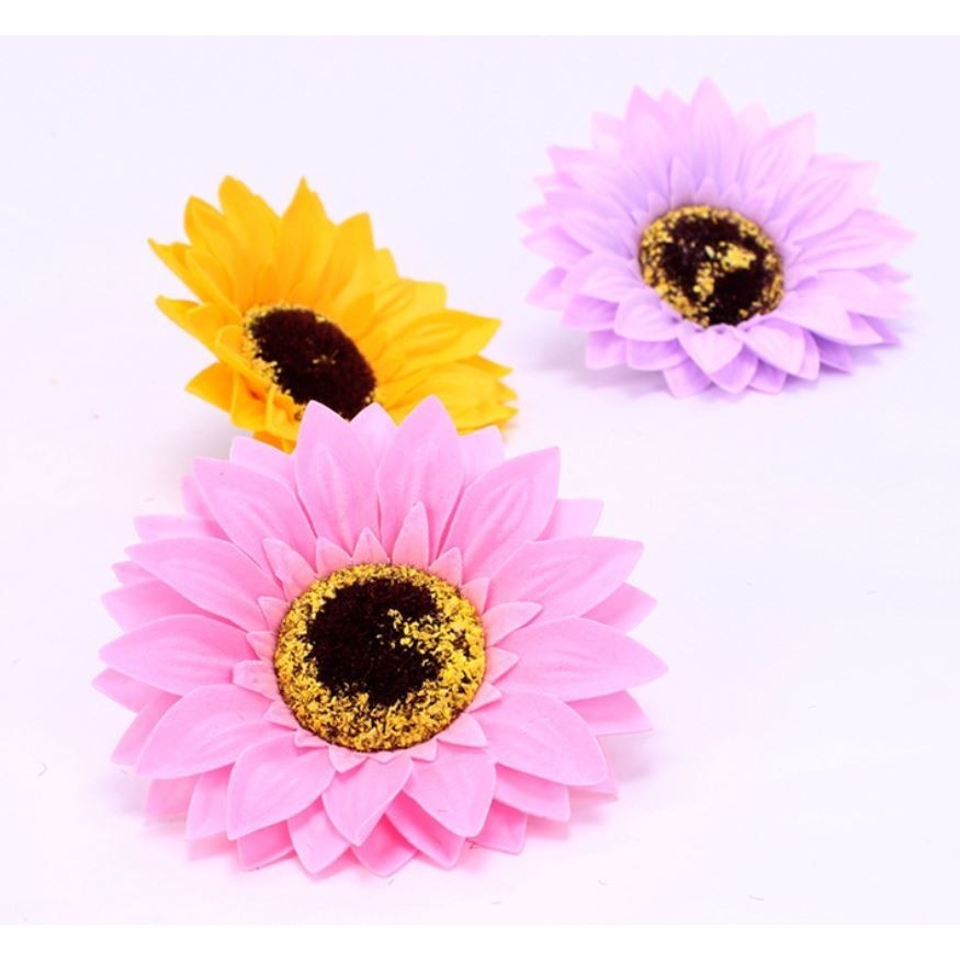 Sunflower Soap Flower Head Bouquet Gift Box Decor with Soap Flower DIY wedding Christmas decor (642L)