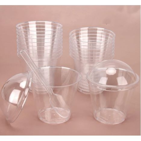 20Pcs Dessert 200ml Cups Transparent Cheesecake Parfait Pots Reusable Parfait Appetizer Cup (2858L) - Image 7
