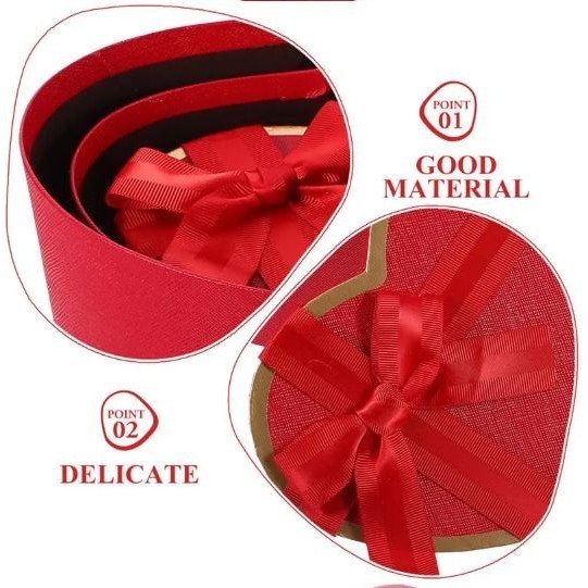 Gift Box Boxes for Presents Birthday Gifts Candy Packing Heart Shaped Flowers Cardboard Wrapping Valentine's (2804L) - Image 7