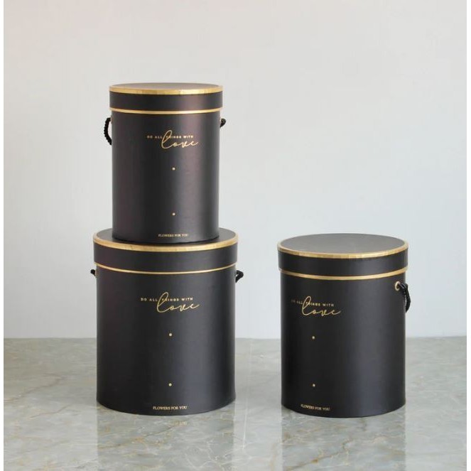 Round Floral Boxes Women Flower Packaging Paper Bag With Lid For Florist Bouquet Flower Packaging Box Gift Box (2812L) - Image 4