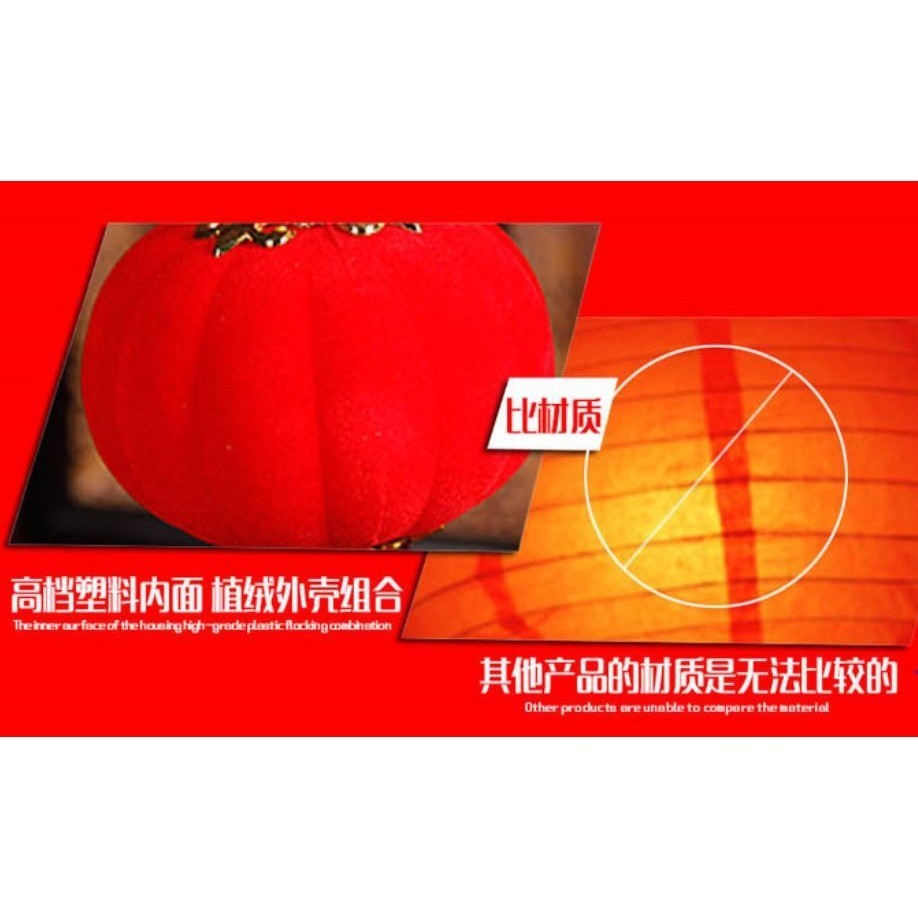 1pc 5cm Small Flocking Red Lanterns Wedding Party Decor Gift DIY Craft Cute Chinese Plastic Lanterns(578L) - Image 6