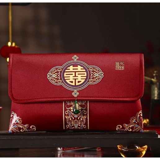 Traditional Brocade Red Envelope Personality Money Pocket New Year'S Blessing Bag Chinese Birthday Wedding Bag (2824L) - Image 8