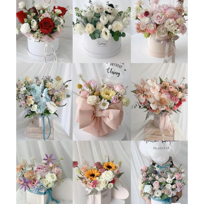 1Pc Flower Box Rose Boxes Round Cardboard Box for Gift Candy Chocolate Packaging Home Flower Wedding Decor (2833L) - Image 7