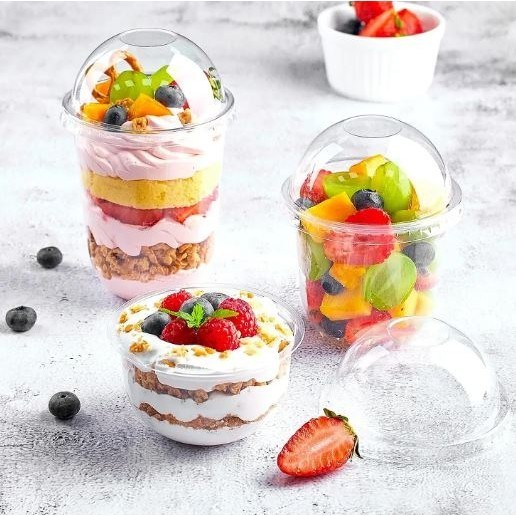 360/500/700ML Pudding Cups With Lids Plastic Boxes Ice-Cream Mousse Dessert Picnic Party Packing Dessert Cups(2845L) - Image 5