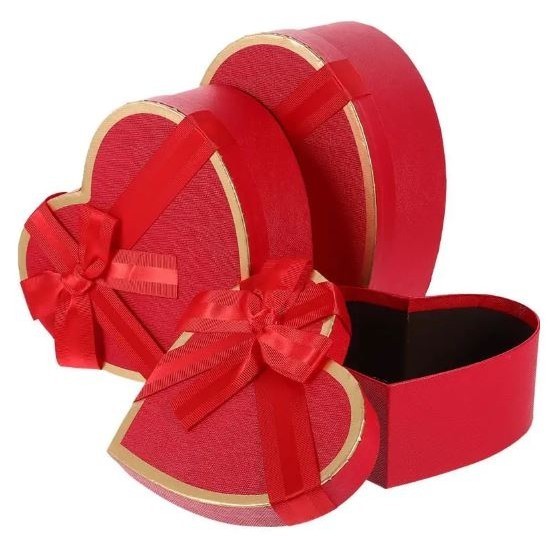 Gift Box Boxes for Presents Birthday Gifts Candy Packing Heart Shaped Flowers Cardboard Wrapping Valentine's (2804L)