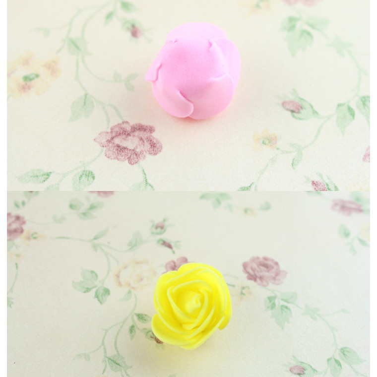 12pcs 3.5cm Mini PE Foam Rose Heads Artificial Silk Flowers for Home Garden DIY Pompom Wreaths Wedding 泡沫玫瑰花(847L) - Image 3