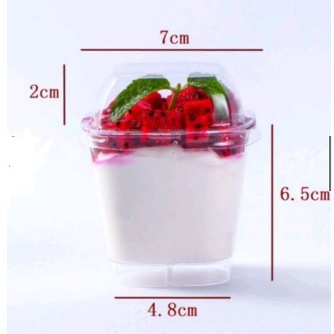 10pc Mousse Cup Pudding Cup Yogurt Cup Individual Container For Mousse Cake Pudding Yogurt Transparent with cover(2871L) - Image 9
