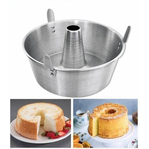 8/9/10inch Round Chiffon Cake Mold Aluminum Tube Pan Baking Cake Mould with Removable Bottom (2885L)