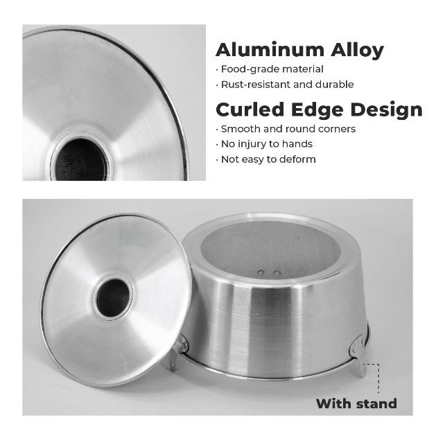 8/9/10inch Round Chiffon Cake Mold Aluminum Tube Pan Baking Cake Mould with Removable Bottom (2885L) - Image 3