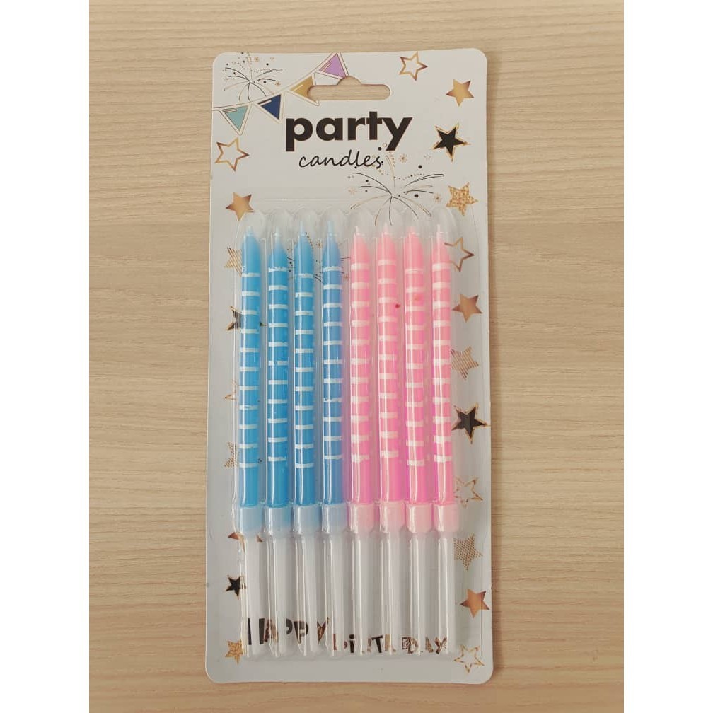 8pcs/10pcs Blue Gold Candles Baking Supplies Happy birthday Thick Thread Dessert Cupcakes Happy Boy Girl Birthday(2870L) - Image 4