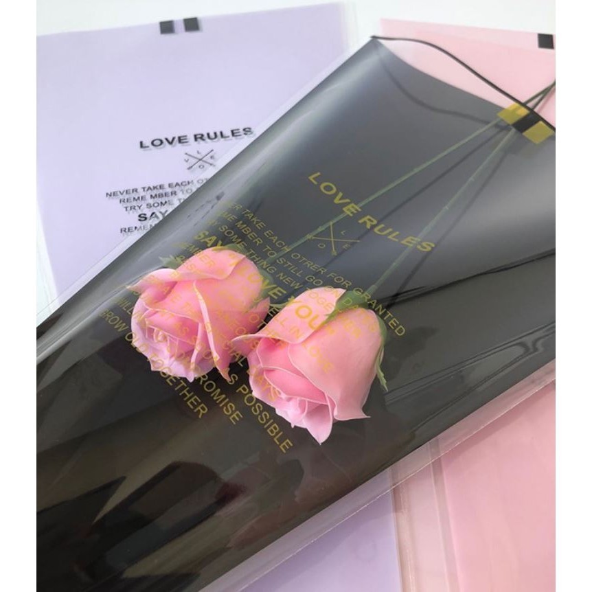 10pcs PVC plastic flower packaging material craft papers transparent mini bouquet bag lower (477L) - Image 2