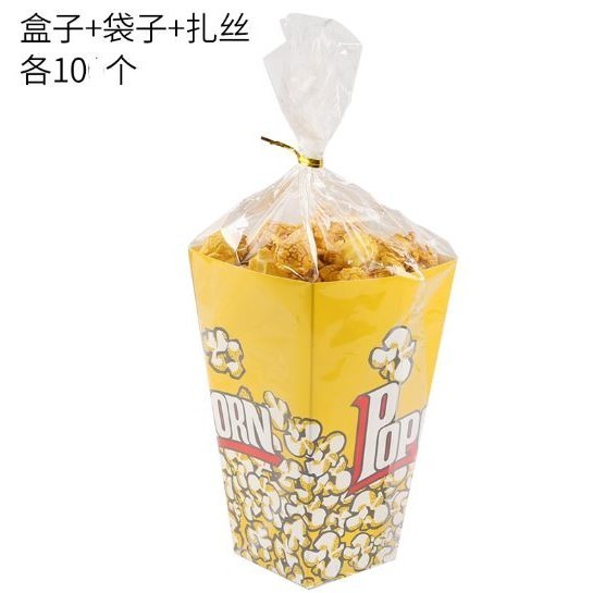10pcs Popcorn Buckets Container Holder Paper Cup Popcorn Boxes for Theme Birthday Parties Decoration Popcorn Box (2815L) - Image 6