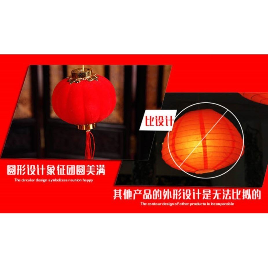 1pc 5cm Small Flocking Red Lanterns Wedding Party Decor Gift DIY Craft Cute Chinese Plastic Lanterns(578L) - Image 5