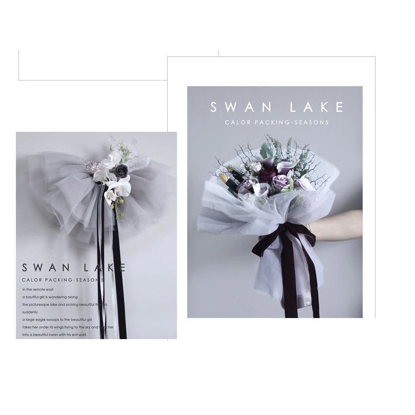 1pcs Net Yarn Gauze Flower Packaging DIY Decorative Bouquet Craft Paper Gift Packaging Mesh Flowers Wrapping Paper(990L) - Image 5