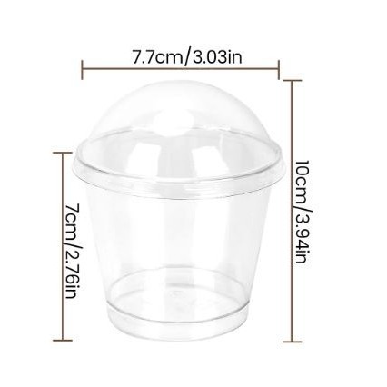 20Pcs Dessert 200ml Cups Transparent Cheesecake Parfait Pots Reusable Parfait Appetizer Cup (2858L) - Image 5