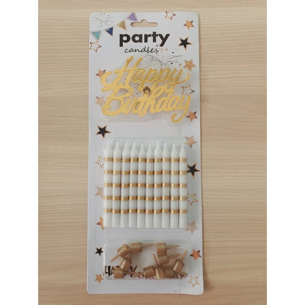 8pcs/10pcs Blue Gold Candles Baking Supplies Happy birthday Thick Thread Dessert Cupcakes Happy Boy Girl Birthday(2870L) - Image 5