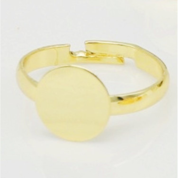 1/2pcs Open Ring Circle With Pad Adjusted 18mm Flat Ring Base Silver Plated For Jewelry Making 戒指托(1977L) - Image 10
