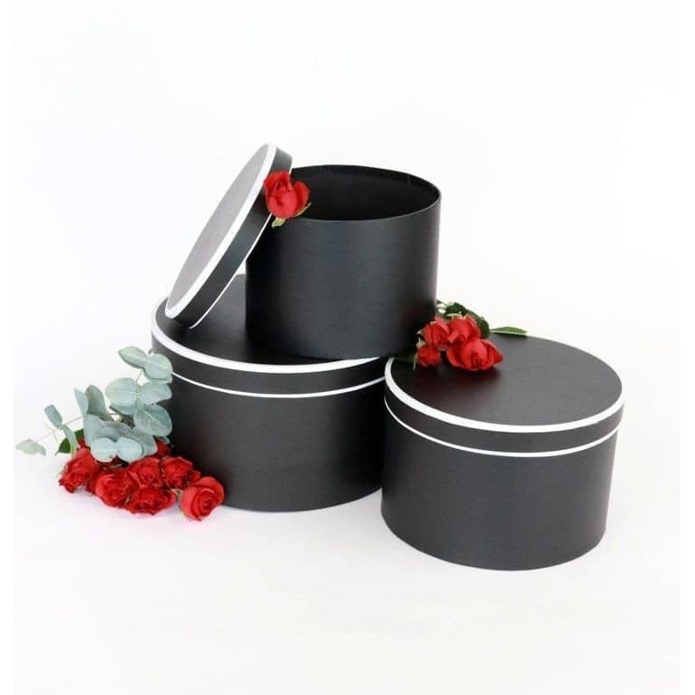 1Pc Flower Box Rose Boxes Round Cardboard Box for Gift Candy Chocolate Packaging Home Flower Wedding Decor (2833L) - Image 2