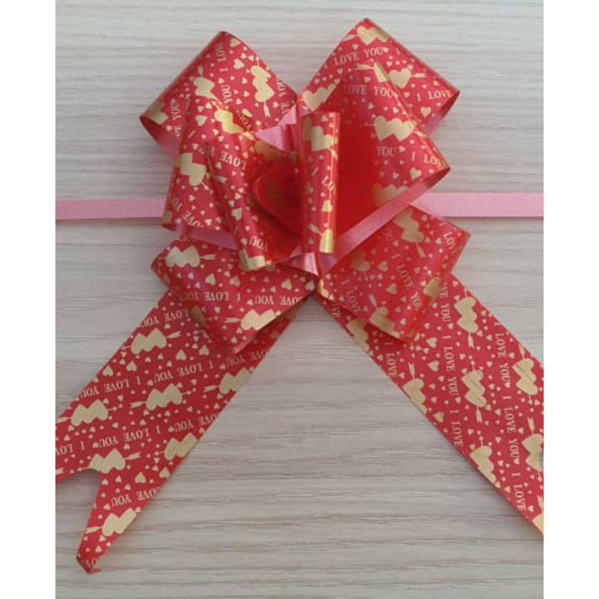 10pcs/lot 3cm Ribbon (Heart) Christmas Gift Wrap Pull Bows Gift Ribbons Happy New Year Birthday Wedding Car Decor(467L) - Image 10