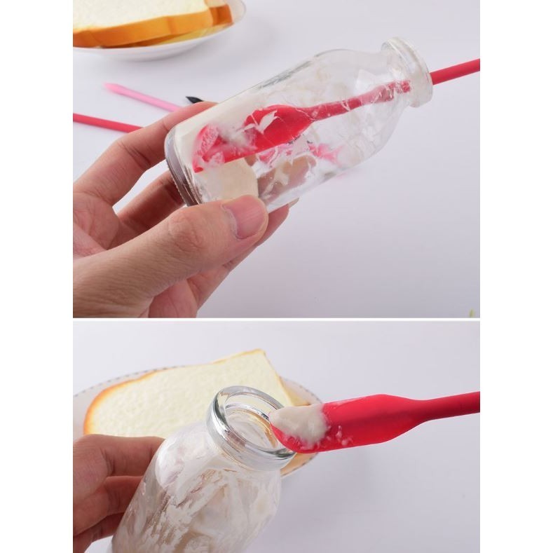 Silicone Spatula Mini Jam Scraper Small Tip Double-headed Scoop Cream Butter Spoon Kitchen Accessories Creative (2847L) - Image 6