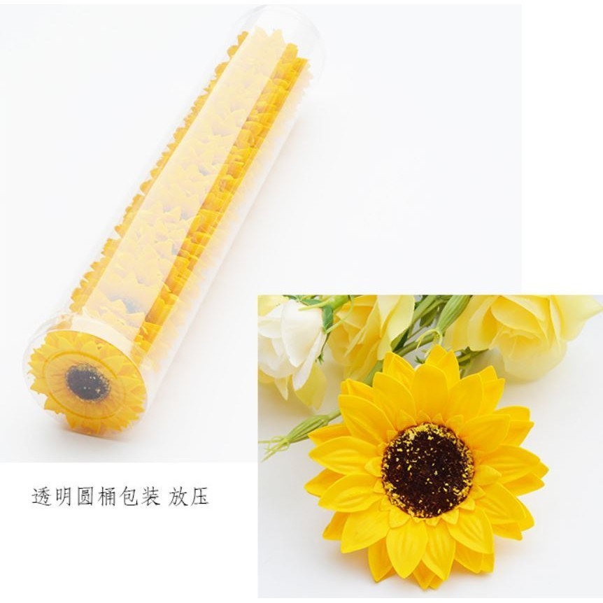 Sunflower Soap Flower Head Bouquet Gift Box Decor with Soap Flower DIY wedding Christmas decor (642L) - Image 6