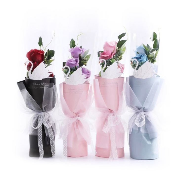 1pcs Net Yarn Gauze Flower Packaging DIY Decorative Bouquet Craft Paper Gift Packaging Mesh Flowers Wrapping Paper(990L) - Image 8