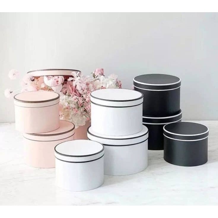 1Pc Flower Box Rose Boxes Round Cardboard Box for Gift Candy Chocolate Packaging Home Flower Wedding Decor (2833L)