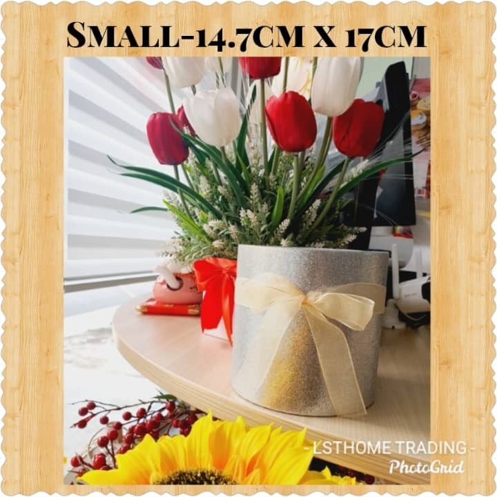 Flower Shimmer Box Round Cardboard Gift Boxes Wedding Party Rose Flower Packaging Decoration Valentine's Day Gift(2834L) - Image 5