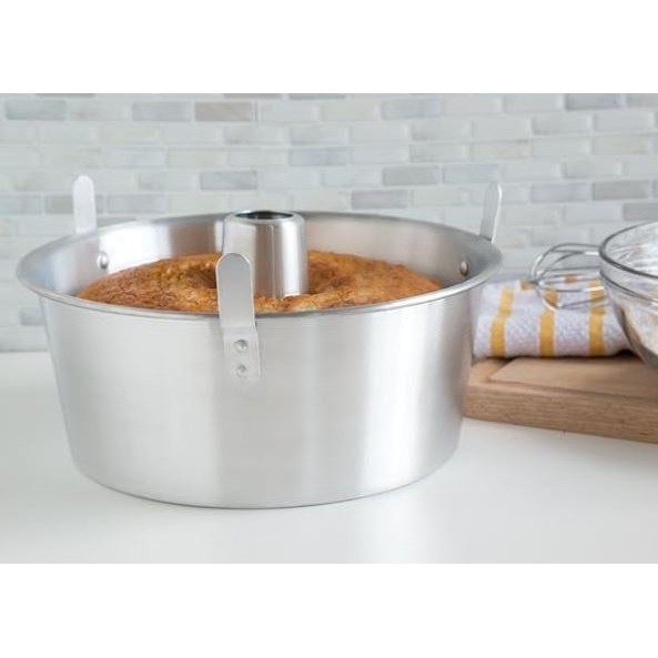8/9/10inch Round Chiffon Cake Mold Aluminum Tube Pan Baking Cake Mould with Removable Bottom (2885L) - Image 6