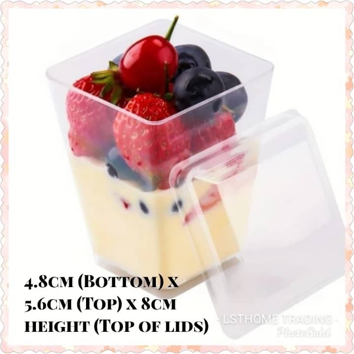 10pc Mousse Cup Pudding Cup Yogurt Cup Individual Container For Mousse Cake Pudding Yogurt Transparent with cover(2871L) - Image 6