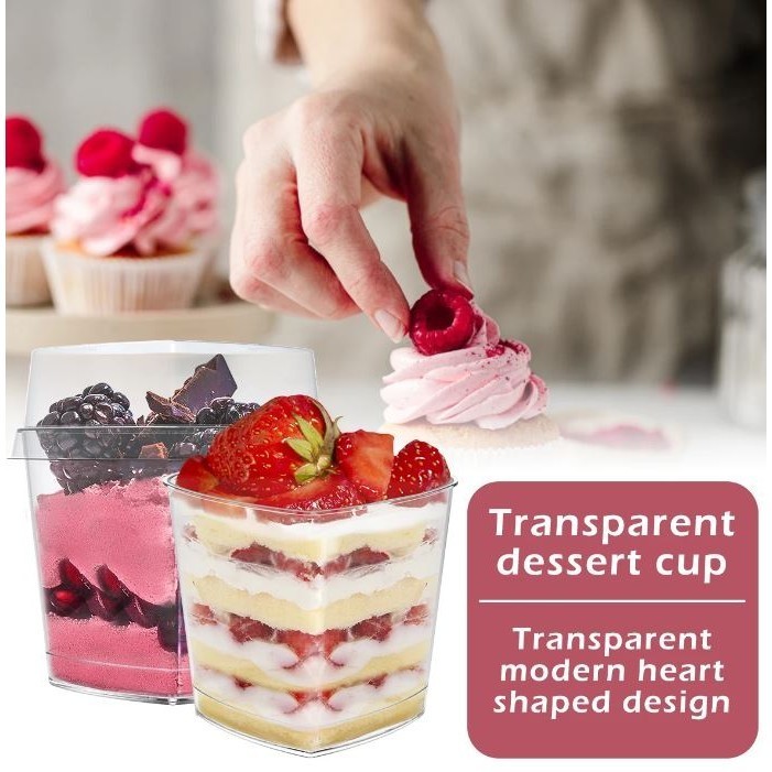 9pcs Mousse Cup Dessert Puddings Cheesecake Parfait Cups Ice Cream Jelly Yogurt Mug for Cream Pudding Cup (2874L)
