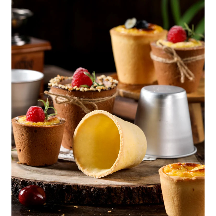 1pc/5pcs Kitchen Baking Mold Aluminum Alloy Egg Tart Cup Cupcake Cakes Mould For Pastry Cakes Dessert (2267L) - Image 3
