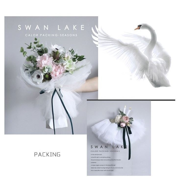 1pcs Net Yarn Gauze Flower Packaging DIY Decorative Bouquet Craft Paper Gift Packaging Mesh Flowers Wrapping Paper(990L) - Image 2