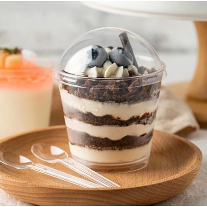 20Pcs Dessert 200ml Cups Transparent Cheesecake Parfait Pots Reusable Parfait Appetizer Cup (2858L) - Image 3
