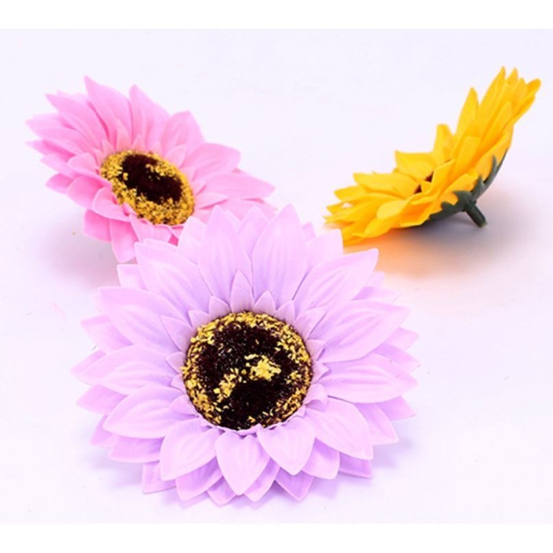 Sunflower Soap Flower Head Bouquet Gift Box Decor with Soap Flower DIY wedding Christmas decor (642L) - Image 9