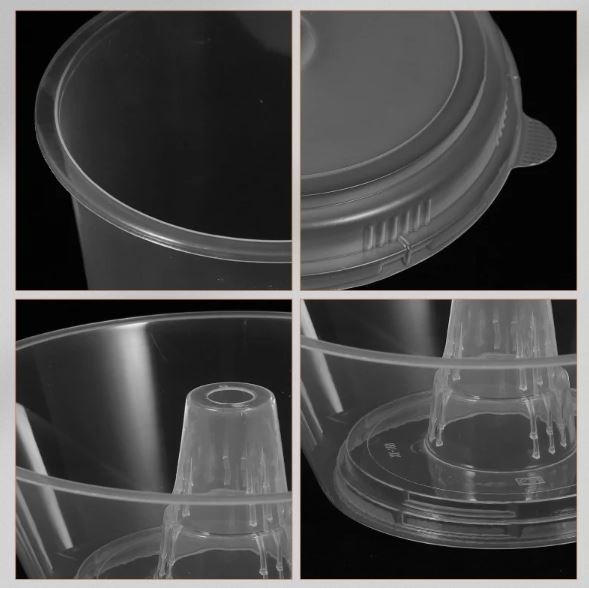 1Set Drink Cup Versatile Convenient Milk Tea Hot Pot Shape Snacks Holder Plastic Holding Trays Sour Powder Water (2844L) - Image 8