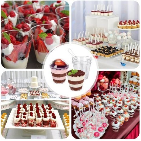 20Pcs Dessert 200ml Cups Transparent Cheesecake Parfait Pots Reusable Parfait Appetizer Cup (2858L) - Image 6