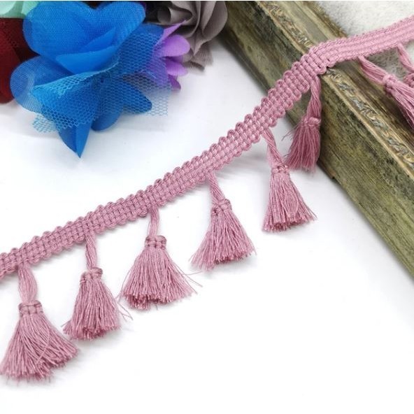 Polyester Cotton Fringe 1yard 4.0cm Lace Tassel Trimming Colorful Ribbon Garment Sewing Accessory 彩色流苏花边(1917L) - Image 10