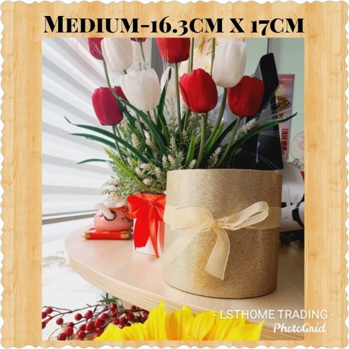 Flower Shimmer Box Round Cardboard Gift Boxes Wedding Party Rose Flower Packaging Decoration Valentine's Day Gift(2834L) - Image 9