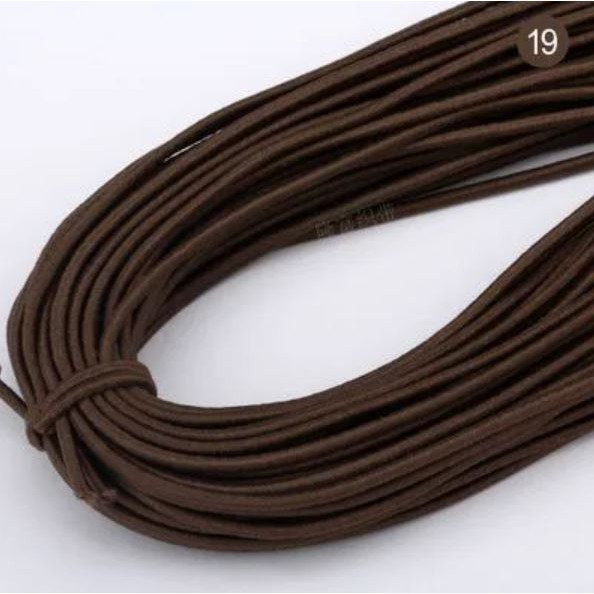 5yard 1mm~2mm Round High Elastic Sewing Elastic Band Fiat Rubber Band Waist Band Stretch 弹力绳 (1946L) - Image 15