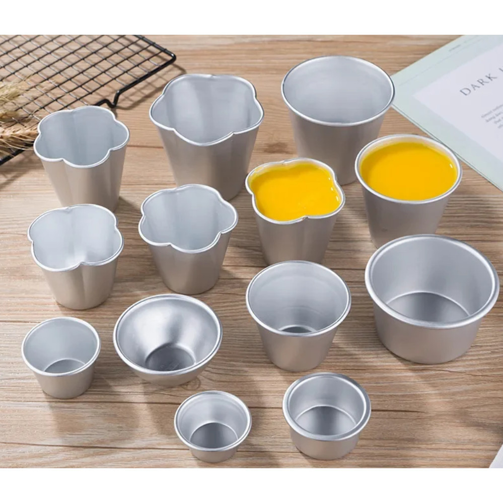 1pc/5pcs Kitchen Baking Mold Aluminum Alloy Egg Tart Cup Cupcake Cakes Mould For Pastry Cakes Dessert (2267L) - Image 6