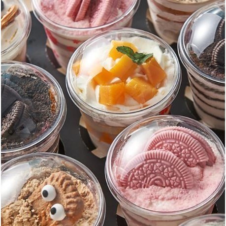 20Pcs Dessert 200ml Cups Transparent Cheesecake Parfait Pots Reusable Parfait Appetizer Cup (2858L) - Image 2